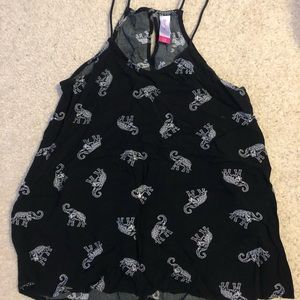 elephant pattern tank top